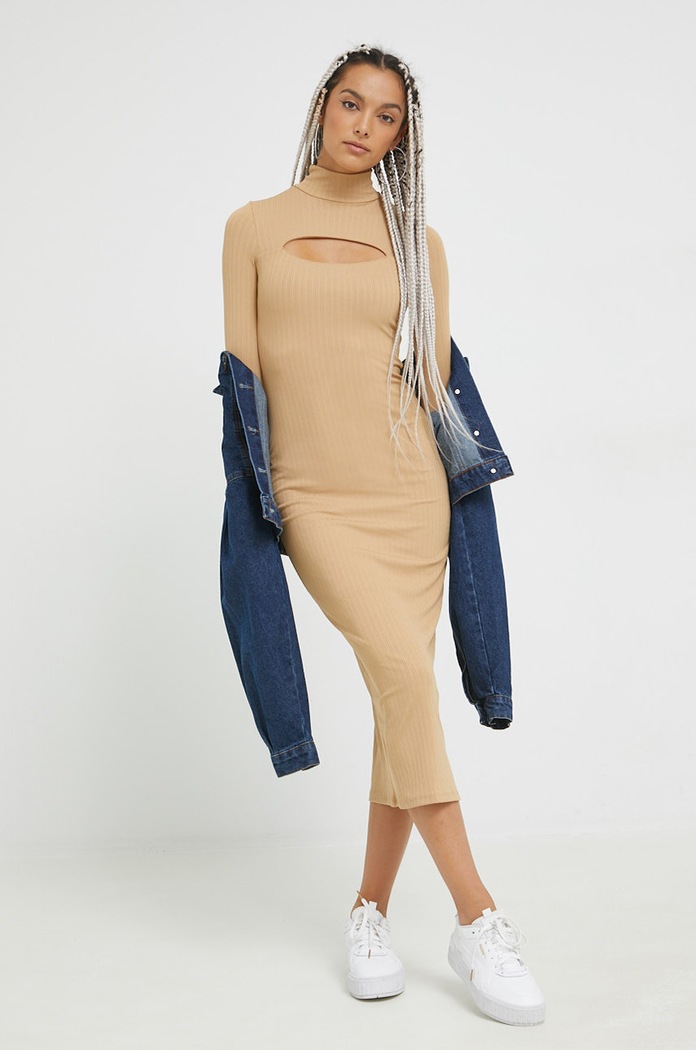 Oblečení Šaty Hollister Co. KI359.2040.400 béžová