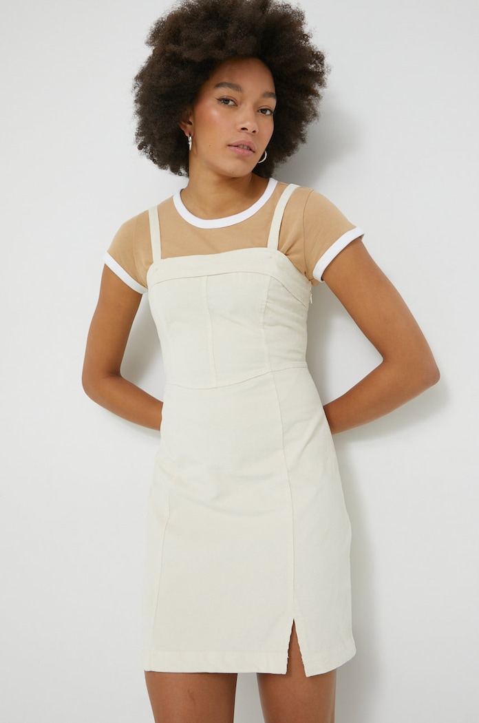 Šaty Hollister Co. KI359.2331.100 béžová AW22