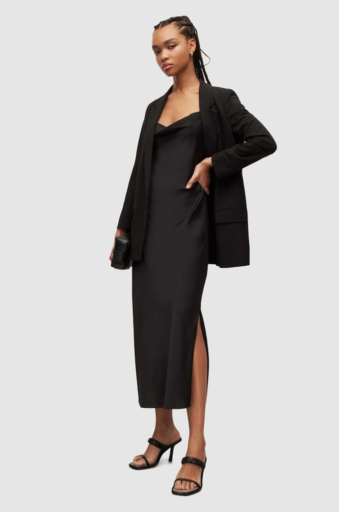 AllSaints sukienka HADLEY DRESS WD055V czarny AA00