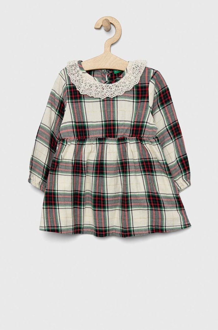 United Colors of Benetton sukienka dziecięca 46L2GV00K.P beżowy AW22