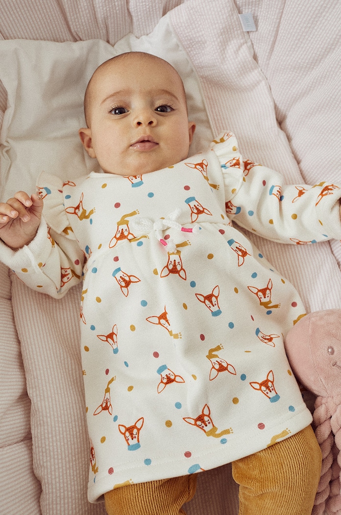 Haljina za bebe zippy sitni uzorak bijela 22W.7901ZT