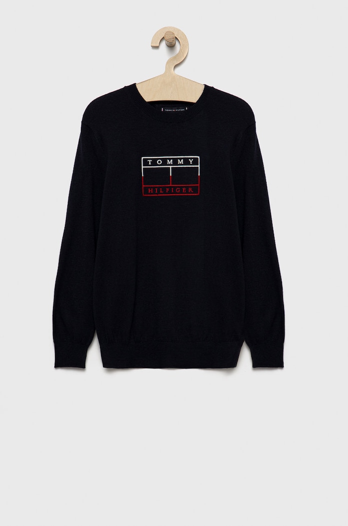 Tommy Hilfiger gyerek pulóver vékony sötétkék KB0KB07496.9BYY