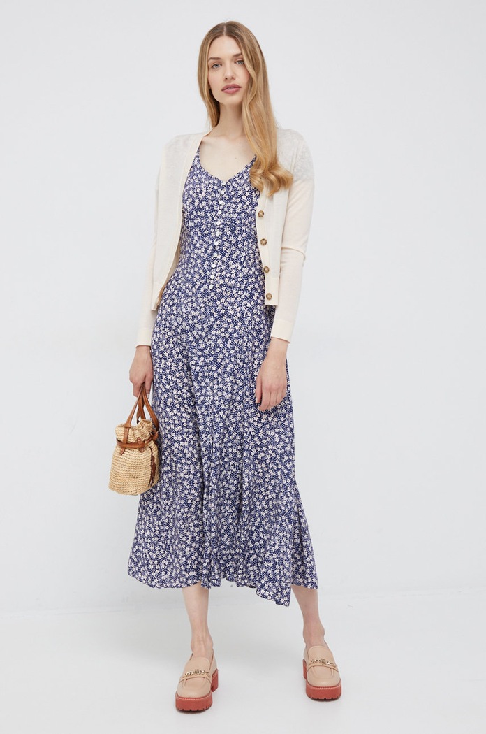 Calvin Klein kardigan wełniany K20K204449.9BYY beżowy AW22