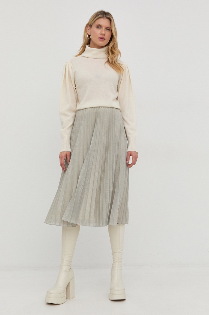 Twinset sweter wełniany 222TT3352 beżowy AW22