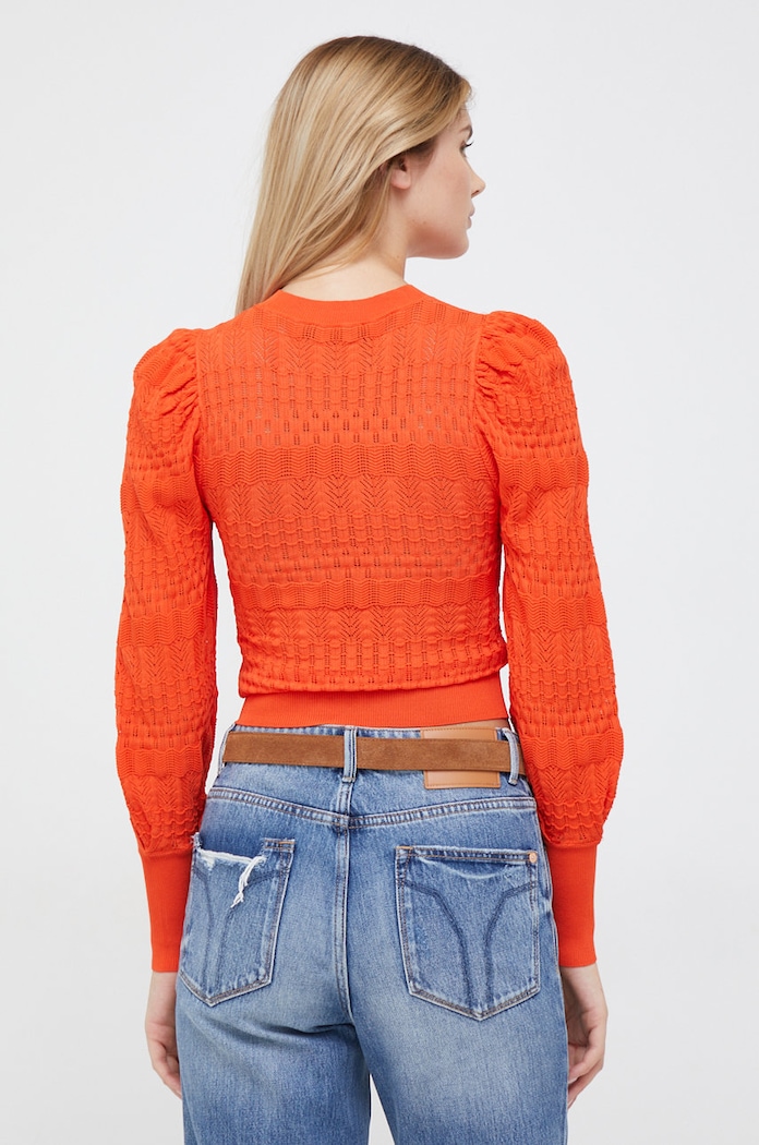 Odzież Desigual sweter 22WWJFAG pomarańczowy