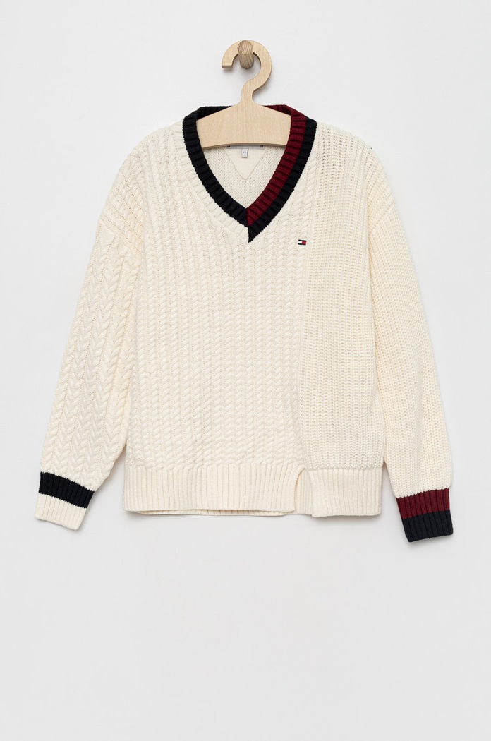 Tommy Hilfiger gyerek pulóver közepesen vastag fehér KG0KG06903.9BYY