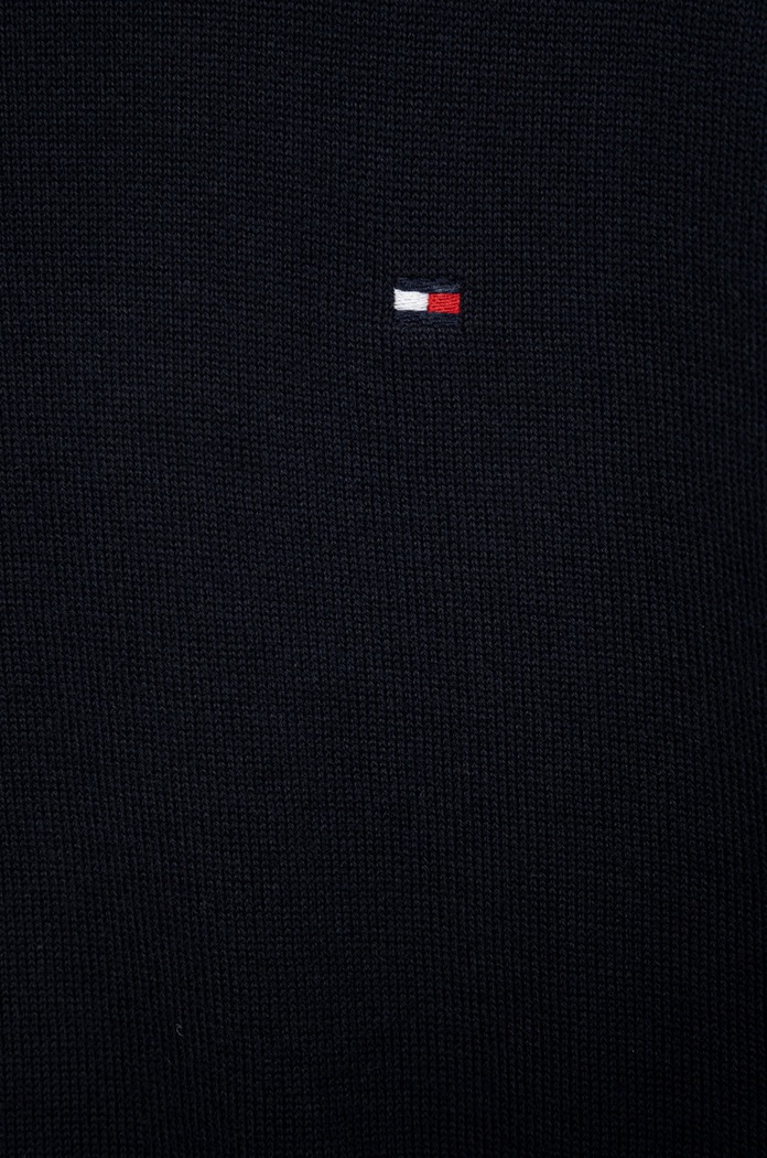 Lány Tommy Hilfiger gyerek pamut pulóver KG0KG06909.9BYY sötétkék
