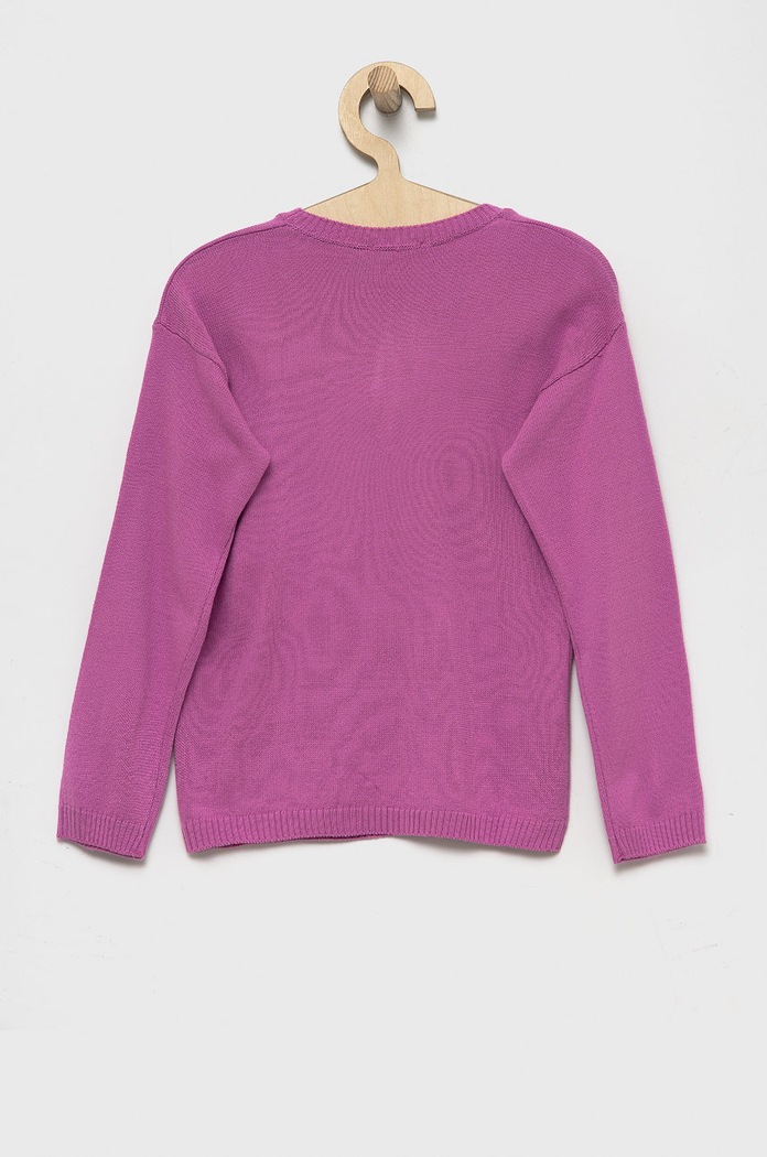 United Colors of Benetton sweter dziecięcy 1170H100G.P fioletowy AW22