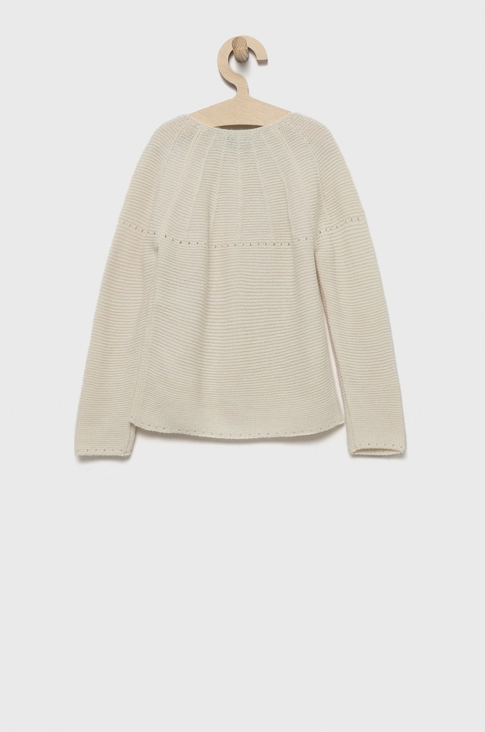 United Colors of Benetton sweter z domieszką wełny dziecięcy 1076G5006.P beżowy AW22