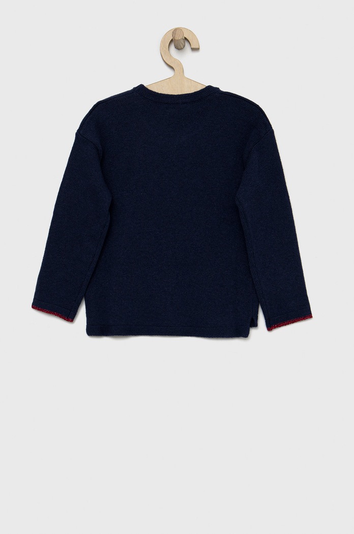 United Colors of Benetton pulover pentru copii din amestec de casmir 1132H101Y.P bleumarin AW22