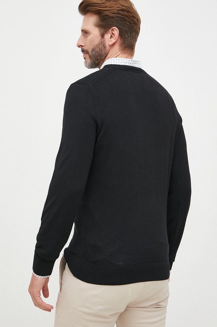 Calvin Klein sweter wełniany czarny K10K109474.9BYY