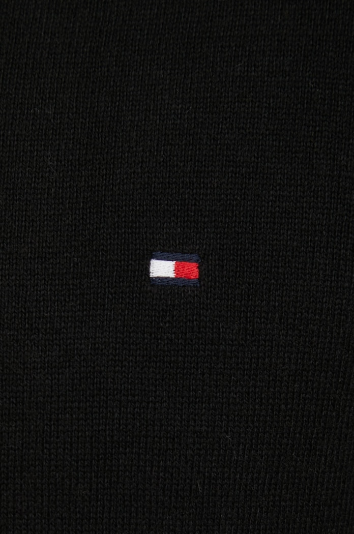 Pulover s primesjo kašmirja Tommy Hilfiger MW0MW28047.9BYY črna