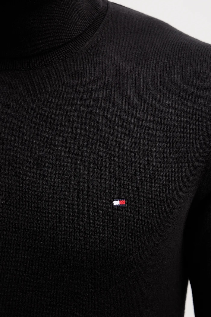 Rolák s prímesou kašmíru Tommy Hilfiger MW0MW28048.9BYY čierna