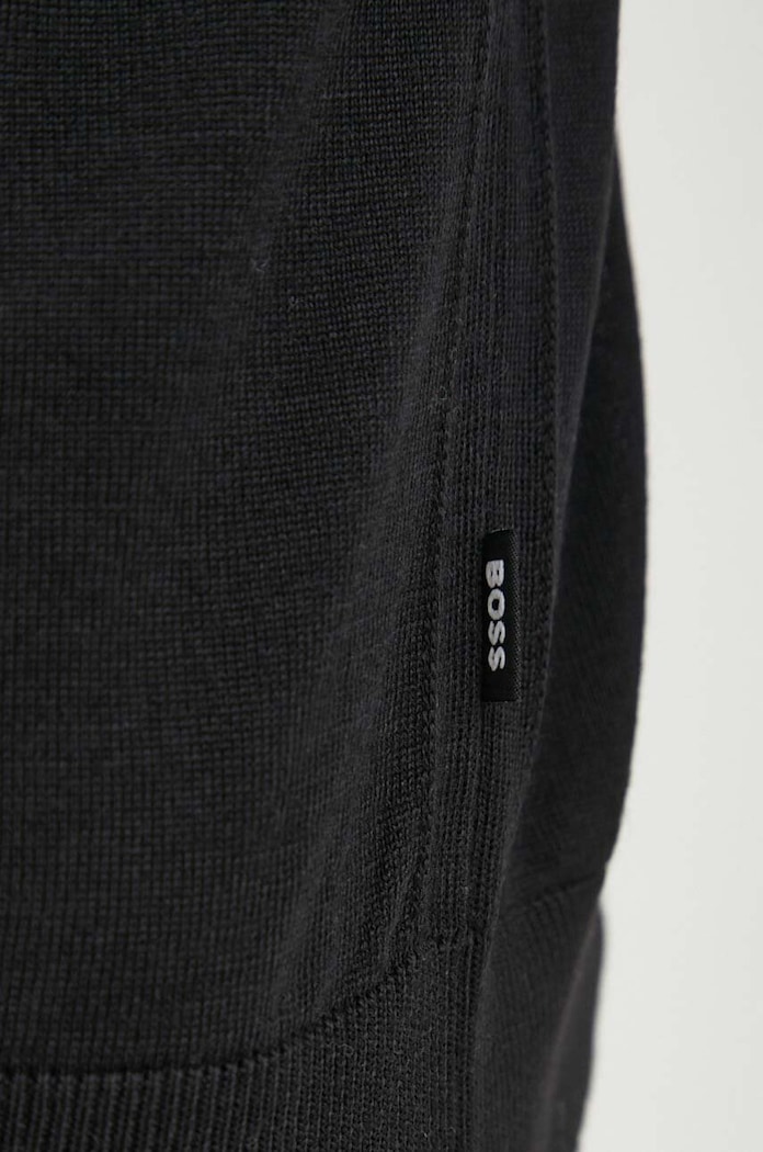 Шерстяной свитер BOSS Musso-P 50468262 чёрный