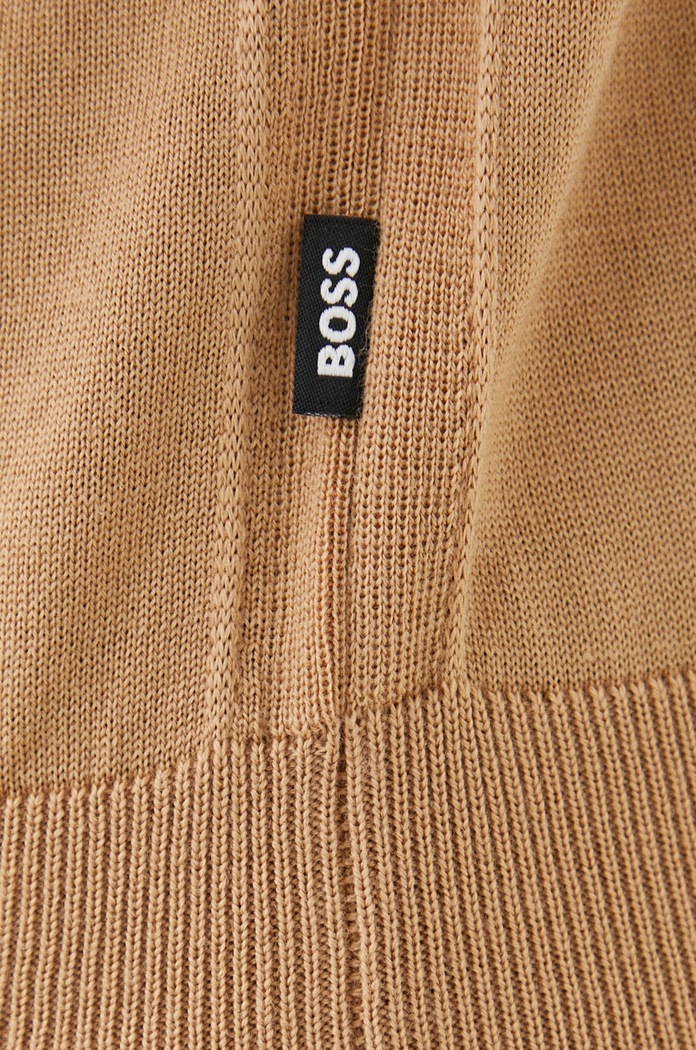 BOSS sweter wełniany Musso-P 50468262 beżowy