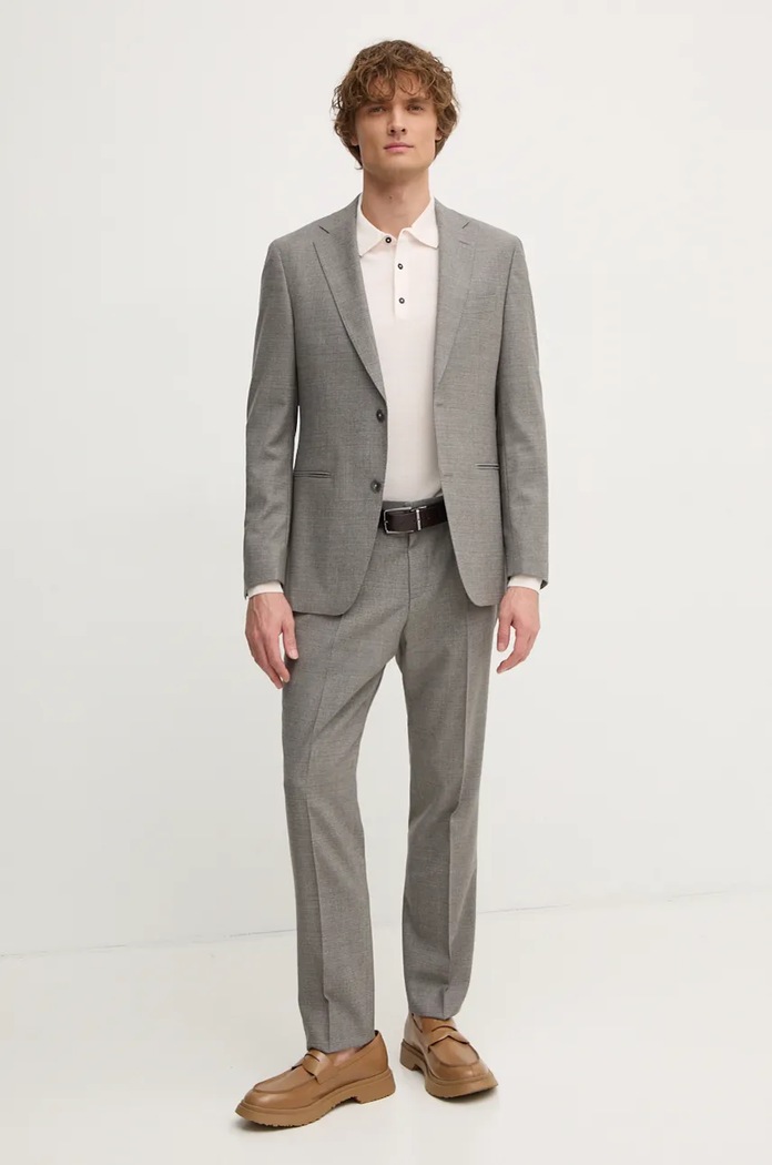 Vlněný svetr BOSS Bono-L 50476357 béžová AW25