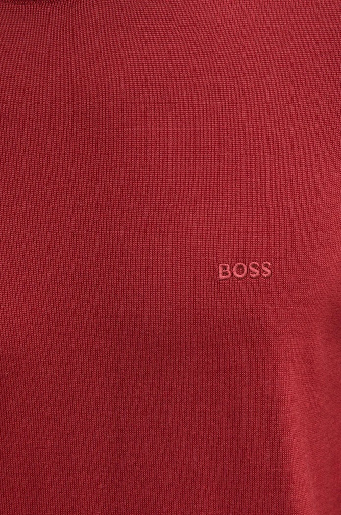 BOSS sweter wełniany Botto-L 50476364 bordowy