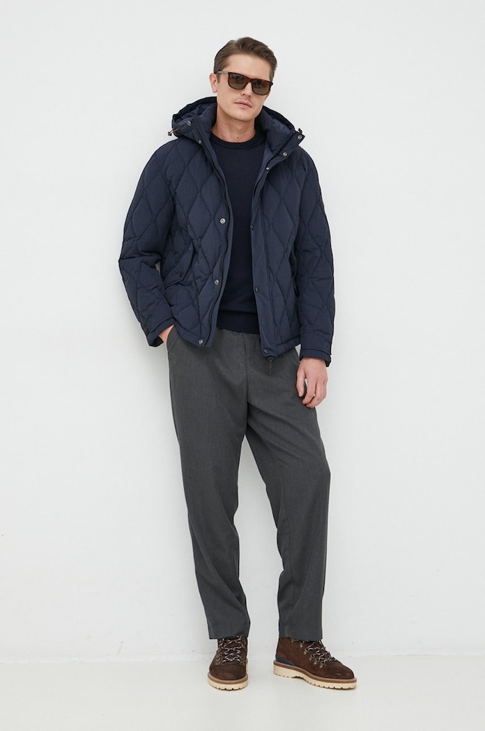 Вовняний светр BOSS Botto-L 50476364 темно-синій AW25