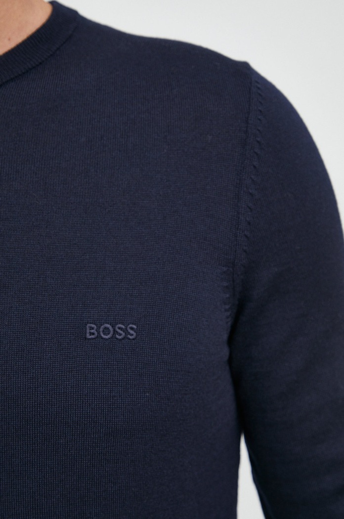 Вовняний светр BOSS Botto-L 50476364 темно-синій