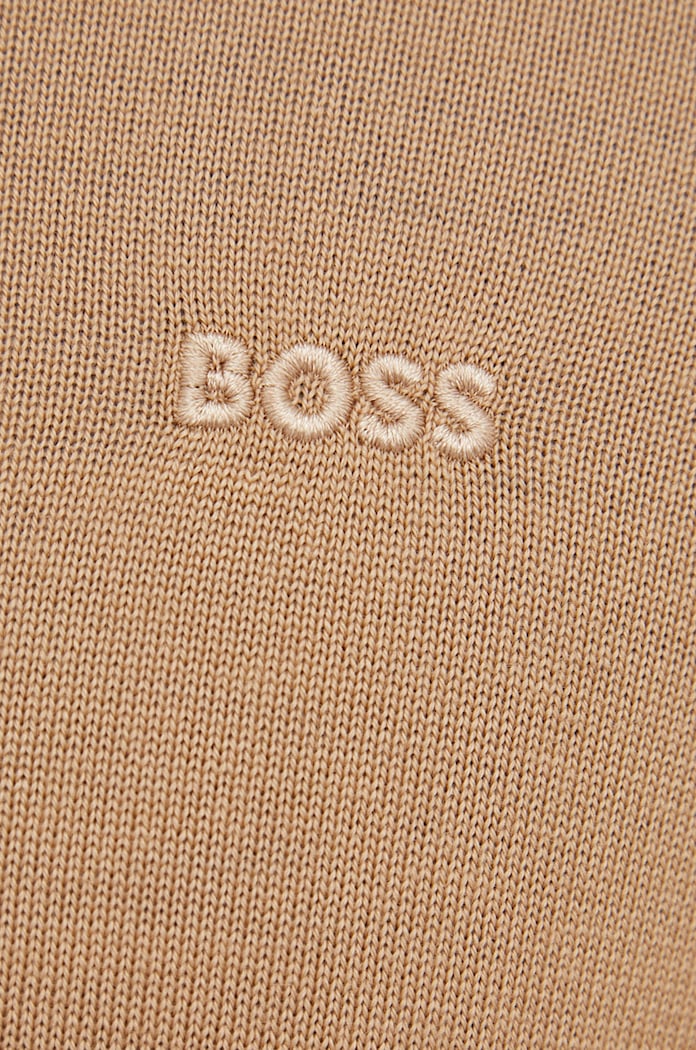 BOSS sweter wełniany Botto-L 50476364 beżowy