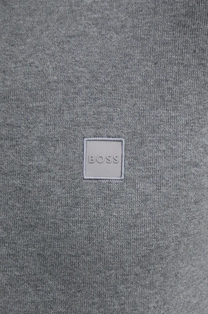 BOSS pulover din amestec de casmir BOSS CASUAL 50471343 gri
