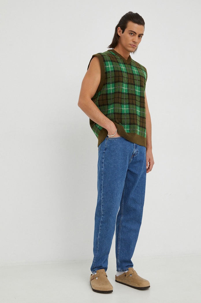 Вълнен елек Samsoe Samsoe M22300092 зелен AW22