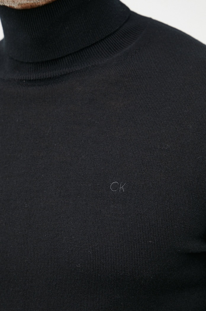 Calvin Klein sweter wełniany K10K110420.9BYY czarny
