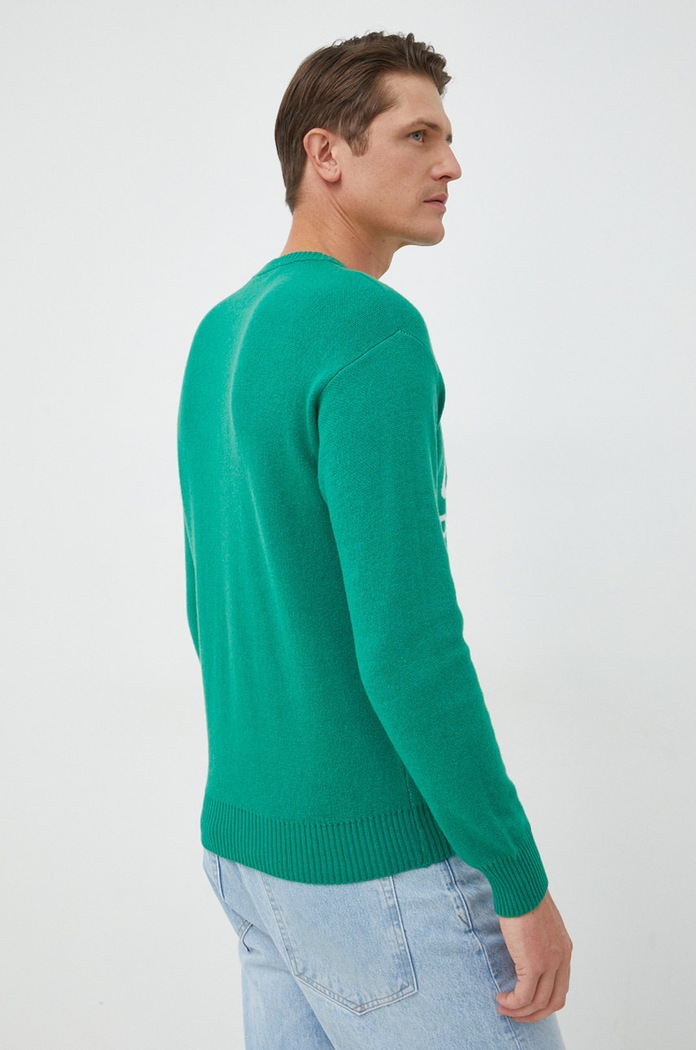 Odzież United Colors of Benetton sweter z domieszką wełny 1135K1031.911 zielony