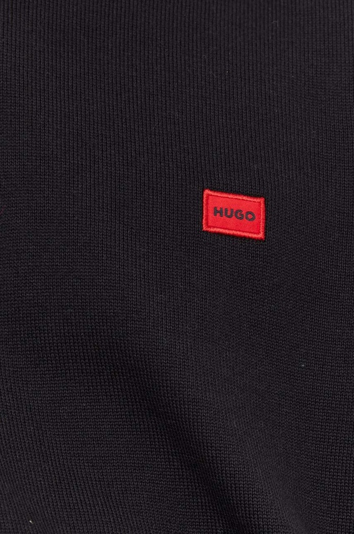 Bavlnený sveter HUGO San Quintus-C 50474164 čierna