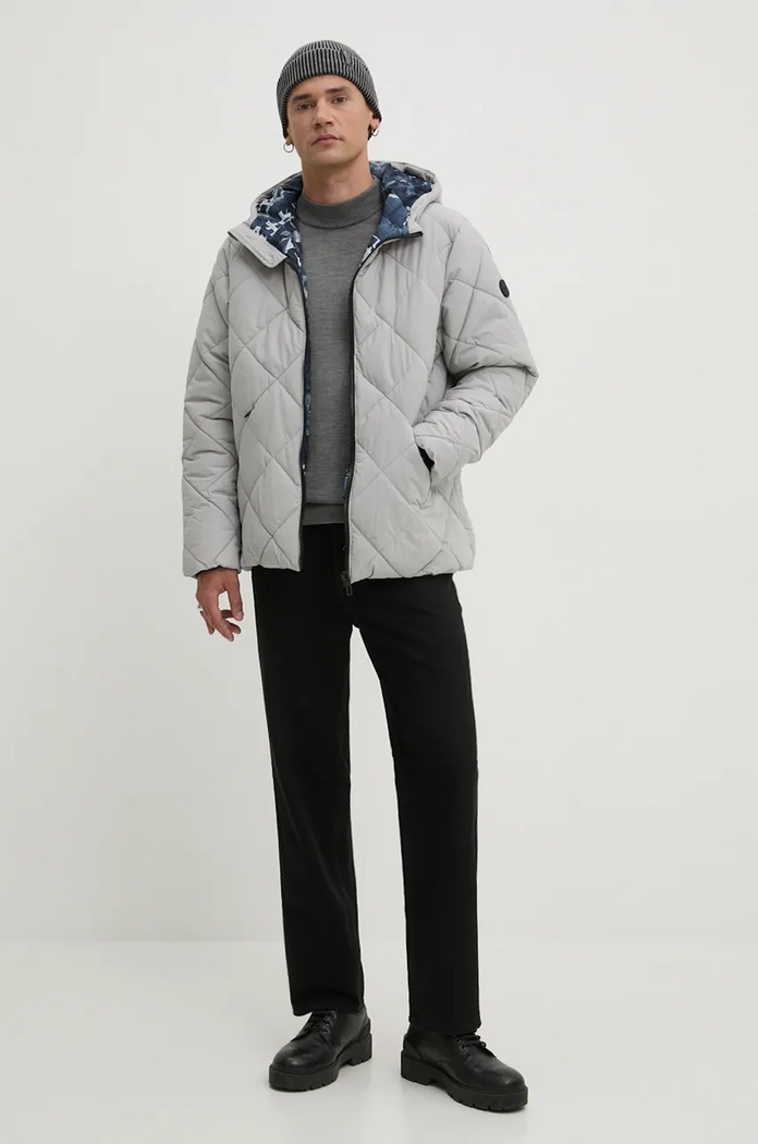 Вовняний светр HUGO 50474173 сірий AW24