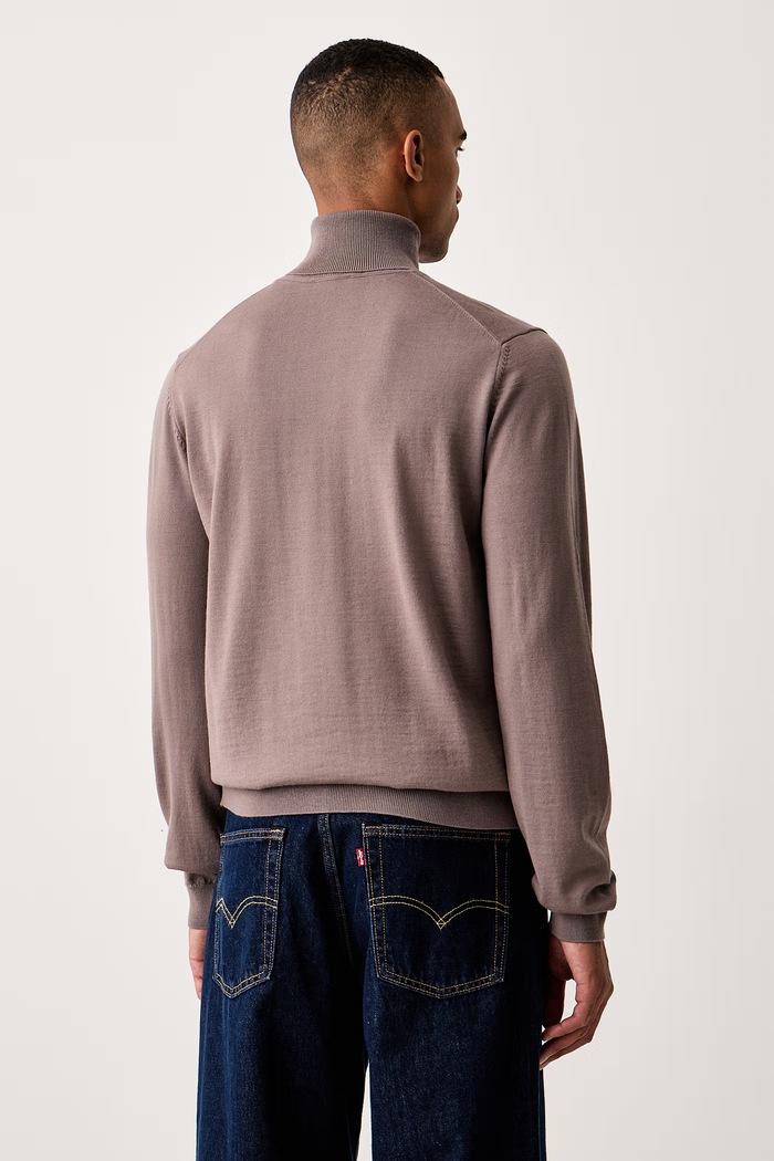 Odzież HUGO Golf męski wełniany San Thomas-M 50474174 brązowy