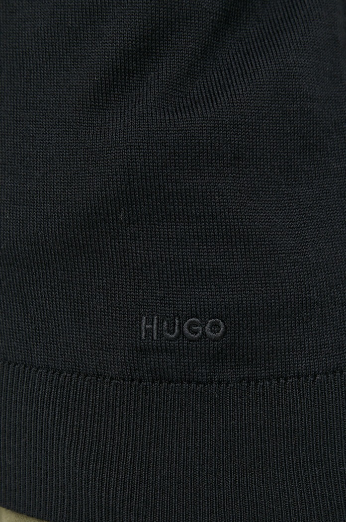 HUGO kardigan wełniany San Jorge-M 50474193 czarny