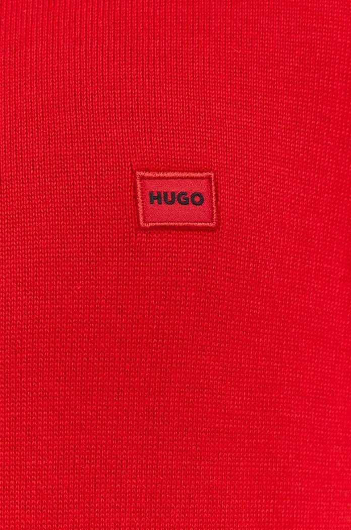 HUGO pamut pulóver 50475083 piros