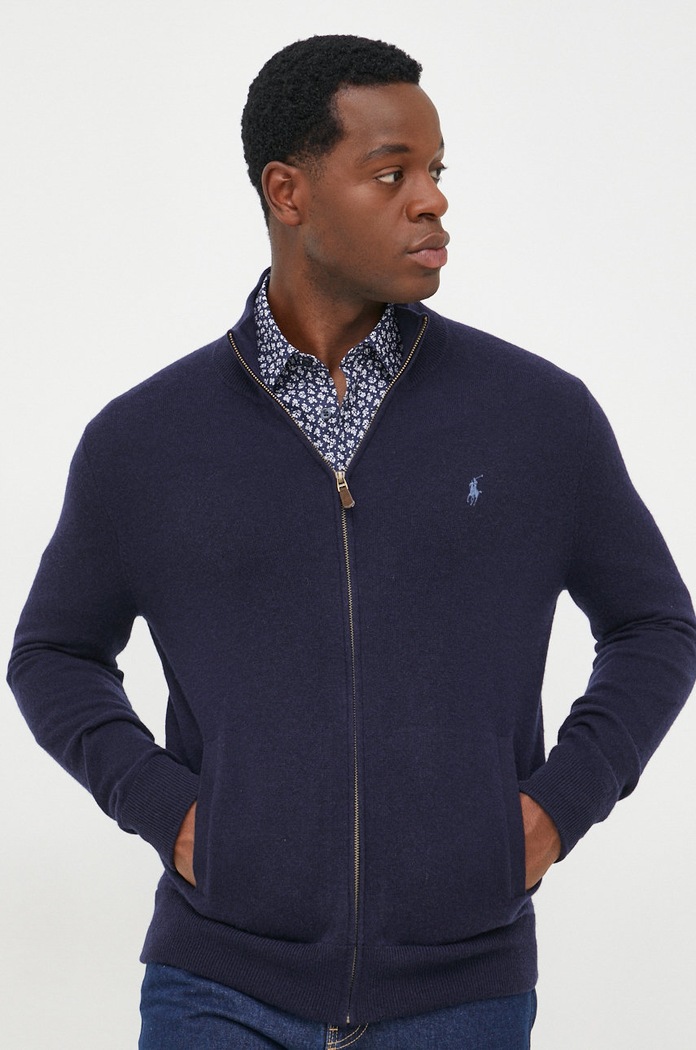 Polo Ralph Lauren Kardigan wełniany granatowy 710876719001