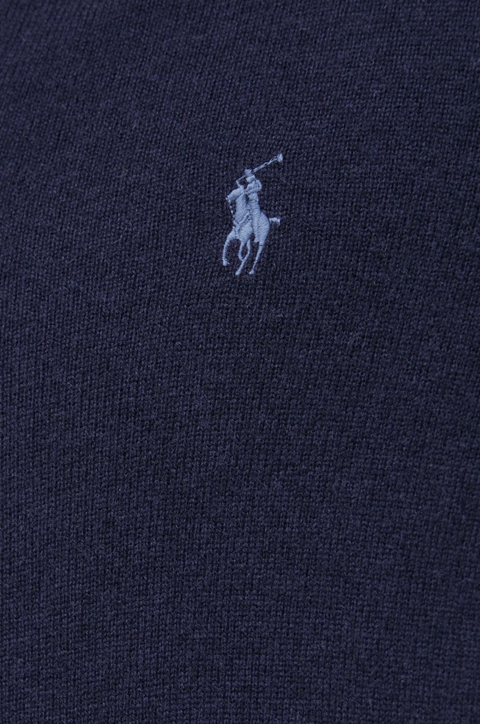 Kardigan wełniany Polo Ralph Lauren granatowy 710876719001