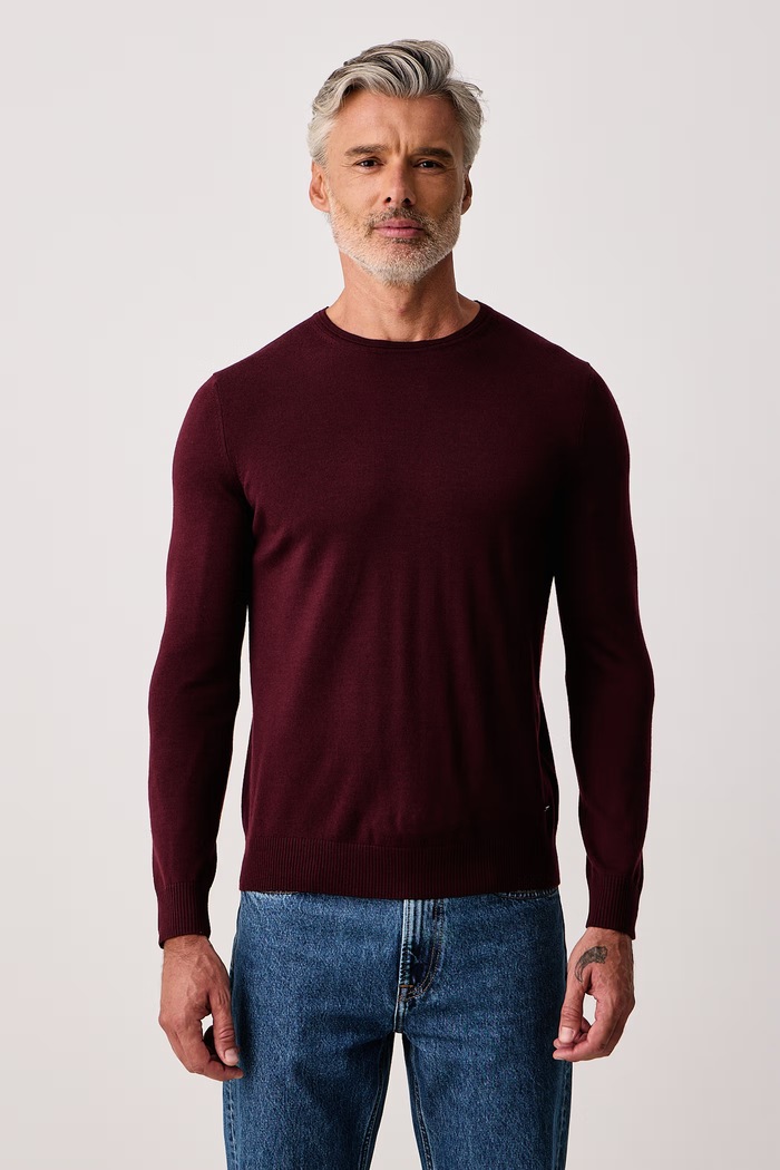 Joop! Sweter męski wełniany bordowy 30032601