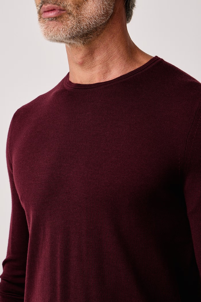 Sweter męski wełniany Joop! 30032601 bordowy