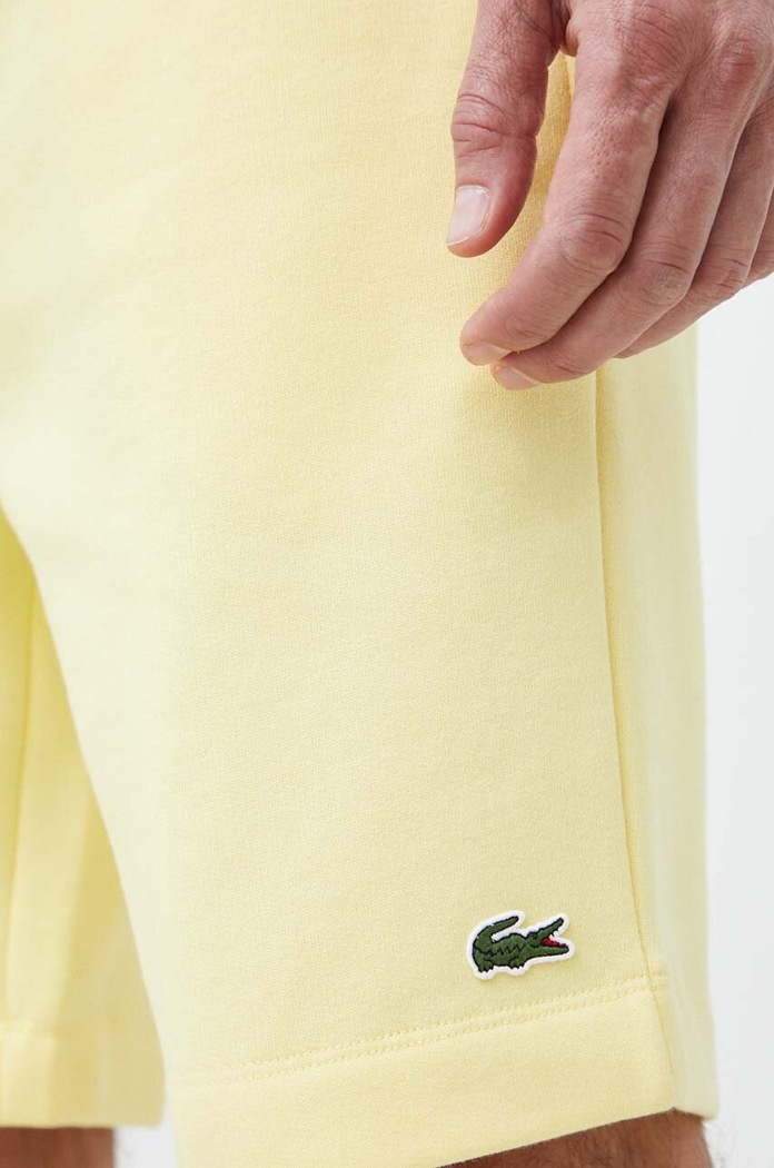 Lacoste Σορτς επίσημα Ανδρικά από βαμβάκι κίτρινο GH9627