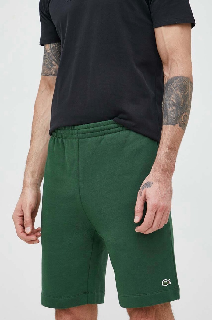 Lacoste Σορτς επίσημα ανδρικά με βαμβάκι απλό πράσινο GH9627