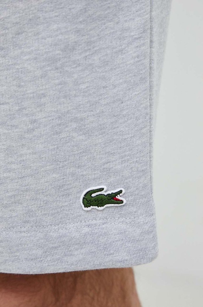 Lacoste szorty dresowe męskie z bawełną szary GH9627