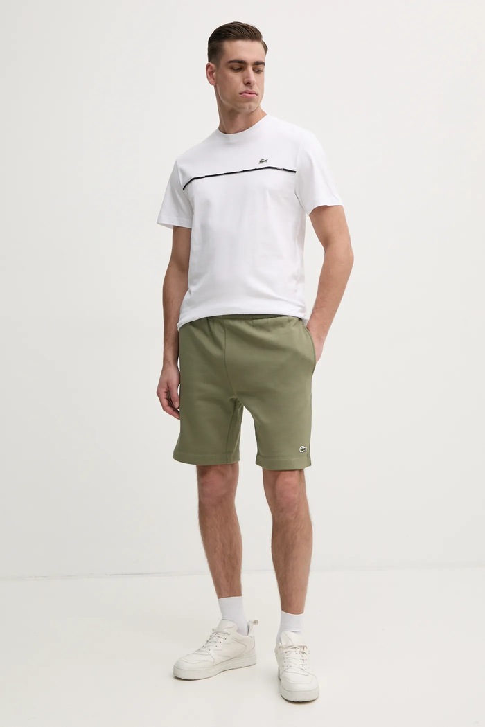 Lacoste Σορτς επίσημα με βαμβάκι Ανδρικά GH9627 πράσινο SS26