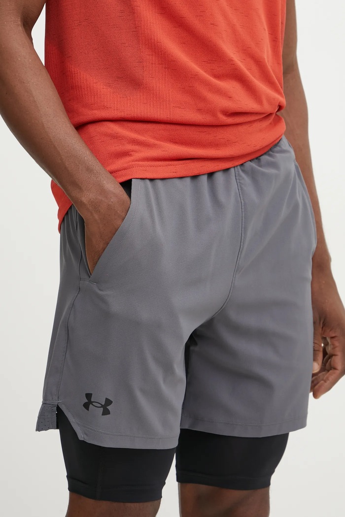 Under Armour szorty treningowe Vanish z elastanem szary 1373764