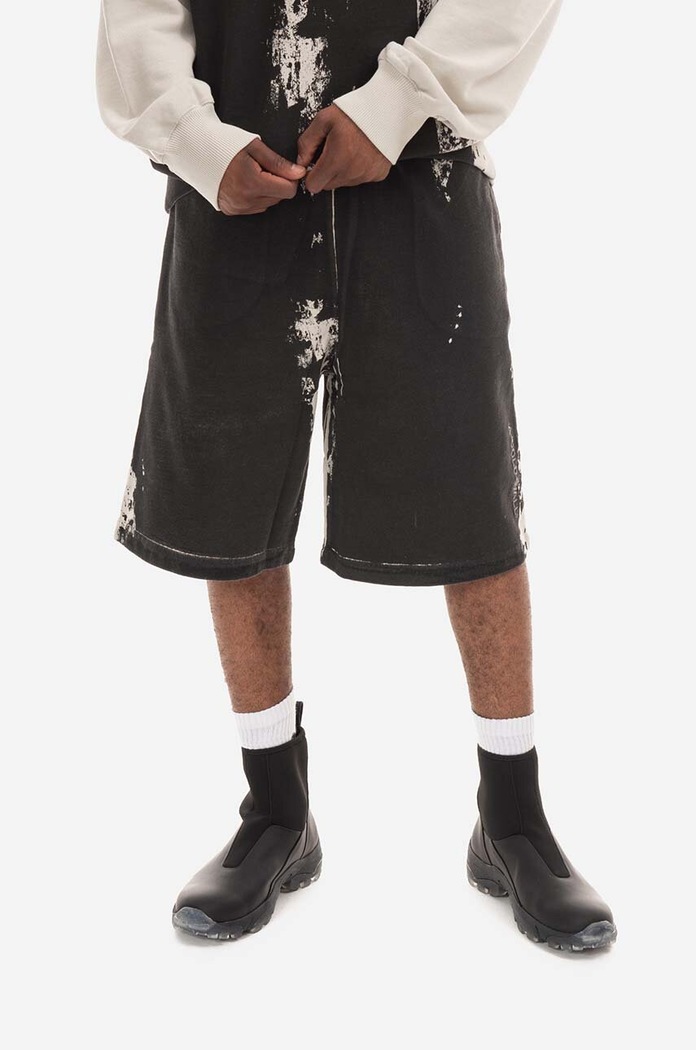 A-COLD-WALL* pantaloni scurți din bumbac Relaxed Studio Shorts bumbac negru ACWMB156