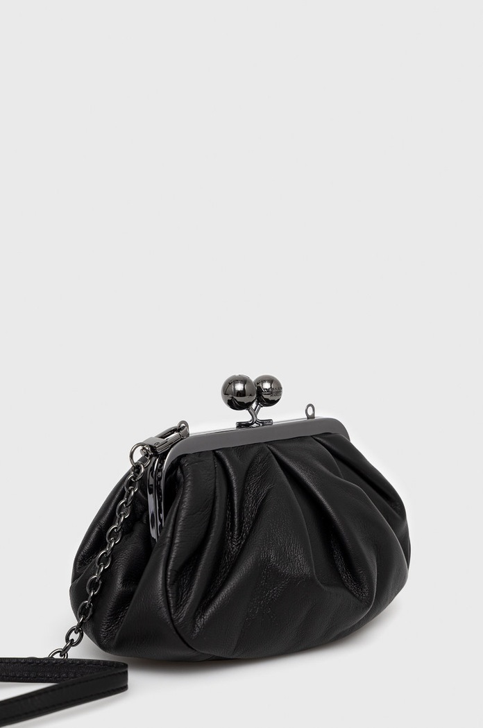 Weekend Max Mara Kopertówka skórzana 2425516074600 czarny AW25
