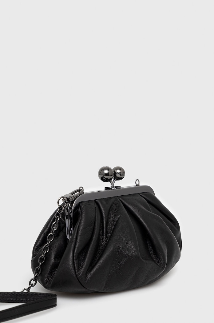 Weekend Max Mara Kopertówka skórzana 2425516074600 czarny AW25
