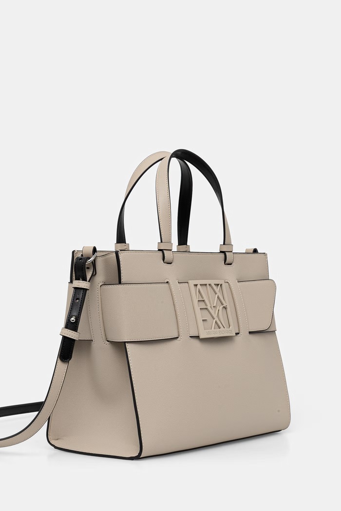 Armani Exchange чанта дамска от имитация на кожа 942689.0A874 бежов SS26