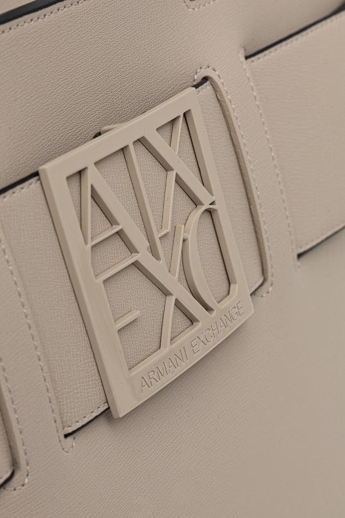 Armani Exchange чанта дамска от имитация на кожа бежов 942689.0A874