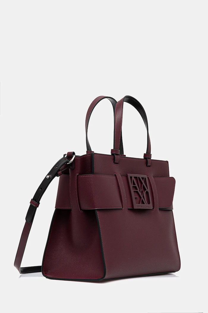 Armani Exchange geantă pentru femei cu imitație de piele 942689.0A874 burgundia SS26
