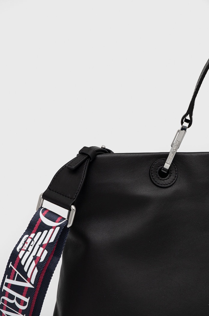 Kožená kabelka Emporio Armani čierna Y3D165.Y478E.NOS