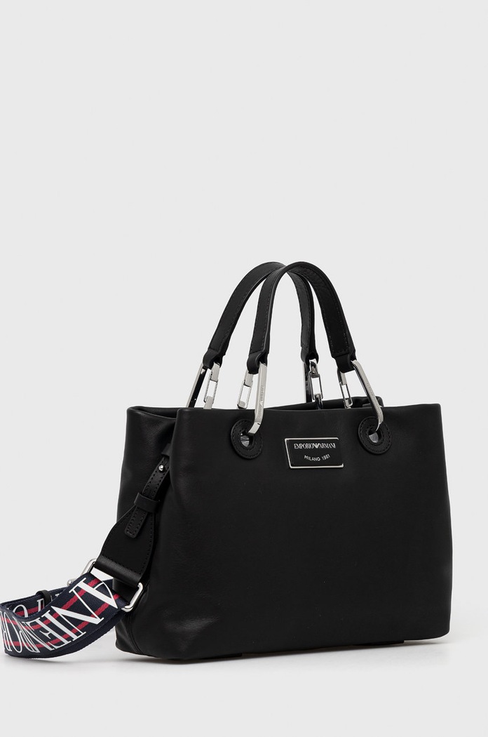 Kožená kabelka Emporio Armani Y3D166.Y478E čierna AA00